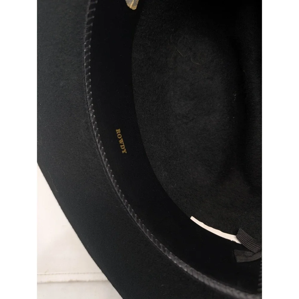 Bailey Hat Felt Western Cowboy Black‎ Wool Men's Size Large Made in USA Vintage